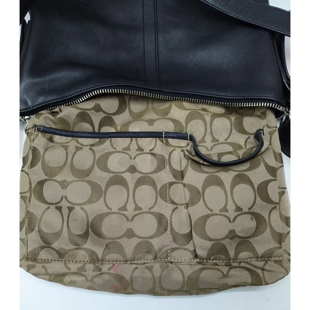 Coach Legacy Black Leather Zip Closure Convertible Crossbody Shoulder Bag - VTG